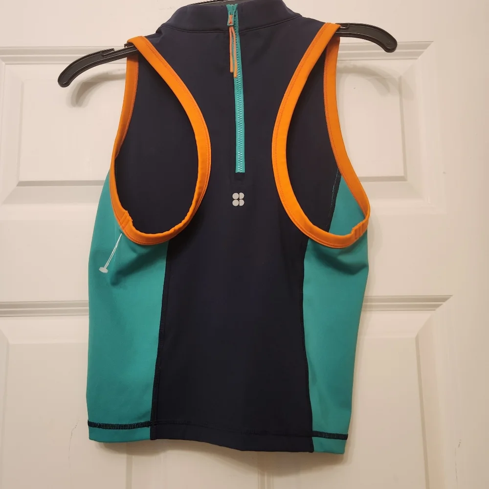 Sweaty BettyT-shirt de Mulher Power Zip Back Workout Tank Top - Picture 6 of 7